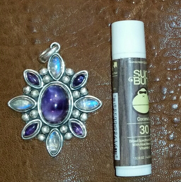 Amethyst & Moonstone 925 Silver Pendant - Picture 6 of 6